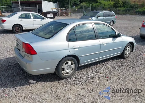 2003 Honda Civic Hybrid из США, поврежденный, VIN JHMES966X3S031604